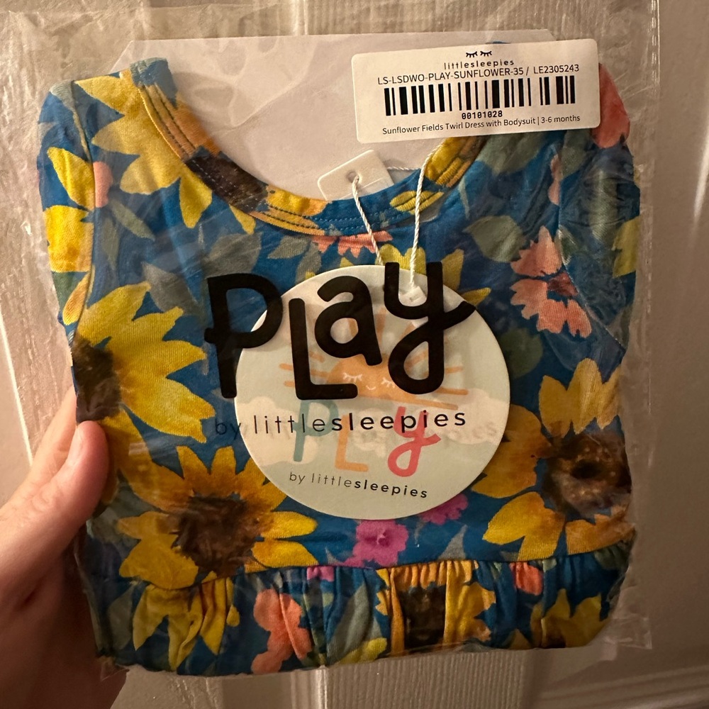 Little Sleepies Sunflower Fields Twirl Dress 3-6 Months